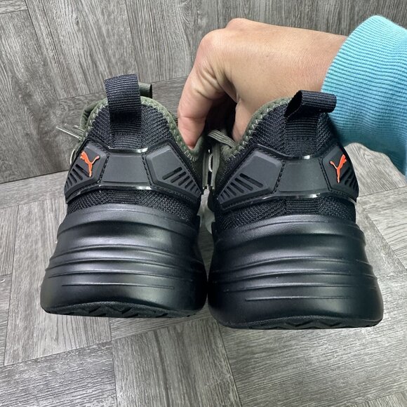 Puma Retaliate 3 Men's size 11.5 Olive Green Running Shoes - Picture 6 of 8